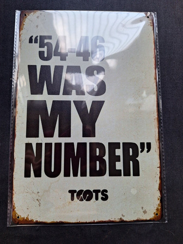 Was number metal sign - was, my