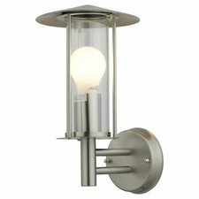 Modern Outdoor IP44 Lantern Style Wall Porch Light Black or Stainless Steel