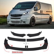 Gloss Black Front Bumper Lip Splitter Spoiler Body Kit For Opel Vauxhall Vivaro