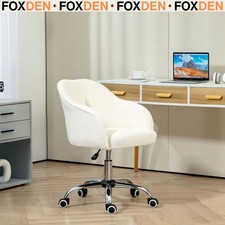 White office chair faux - white,