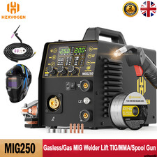 6in1 Aluminium MIG Welder 250Amp 240V Lift TIG/ARC/Spot MIG/Spool Gun For DIYers