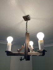 1 USED Wooden Chandelier Three