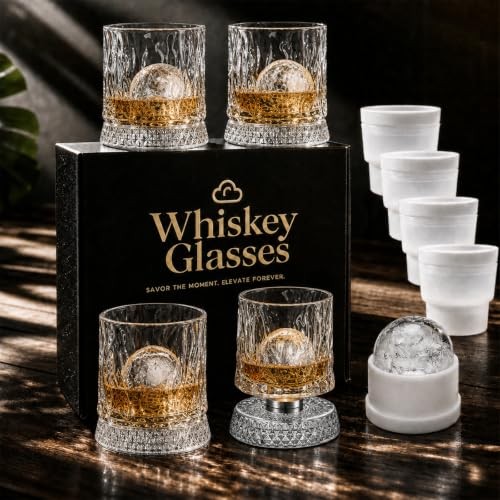 Rotating whiskey glasses set - rotating,