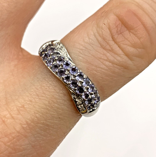 Tanzanite diamond ring - tanzanite, 14ct