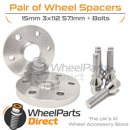 Wheel spacers bolts 15mm - spacers, (2)
