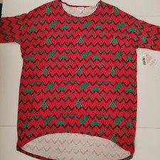 LulaRoe Irma Womens Tshirt Red