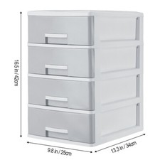 2/3/4 Tiers Large Plastic Storage Drawers Tower Unit Stackable Boxes Home Office