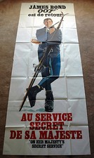 Vintage Original 1969 JAMES BOND 007 - OHMSS Movie Poster 1sh Film ski alps art