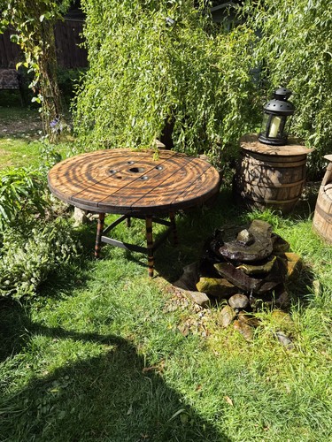 Orbital reclaimed spool table - reclaimed,