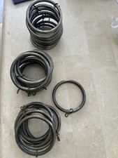 Galleria Curtain Pole rings 50mm - Brushed steel used x 26