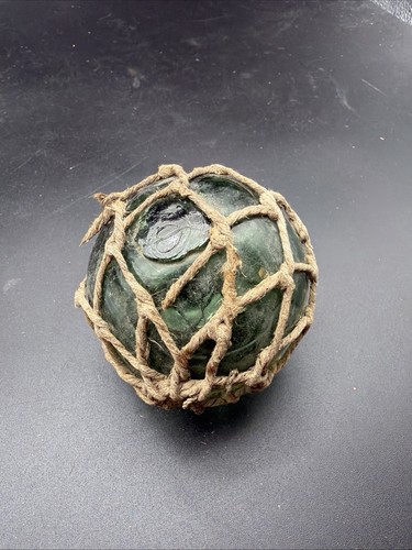 Vtg glass buoy fishing - glass, float