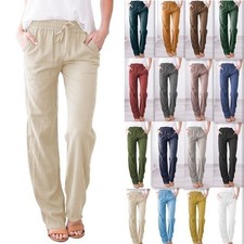 Women Cotton Linen Trousers