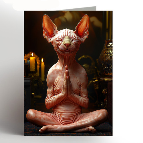 Cat birthday card sphynx - sphynx,