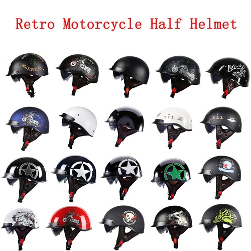 Dot motorcycle half open face - open,