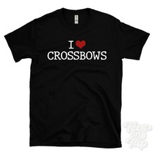 I LOVE CROSSBOWS T-SHIRT heart
