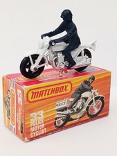 Matchbox Superfast No33 1977 Police Motorcycle, Pannier missing Original Box. 