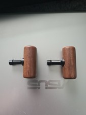 2x Daiwa Basia/Emblem walnut reel handle knobs