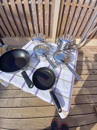 Pan set stainless - pan, steel