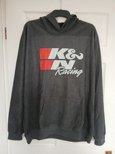 K & N Racing Cord Hoodie Performance Filters Grey