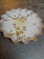 ?Royal Doulton Burslem Floral Plate Vintage Fluted Gold Rim E 2299 1904