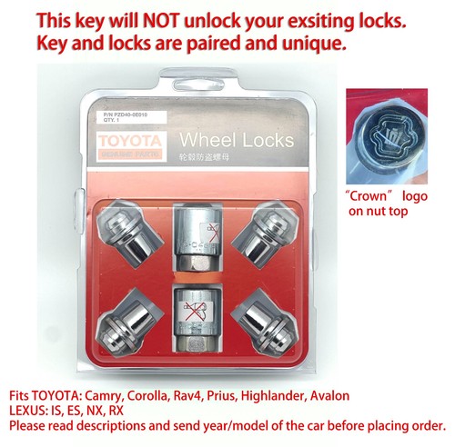 Toyota alloy wheel - lock, set