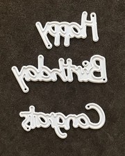 Sentiments Happy Birthday & Congrats Marianne Design Creatables cutting die set