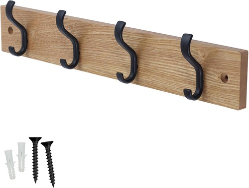 Coat rack wall - mounted, wooden