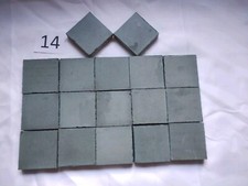 Blue Green Victorian Geometric Encaustic Tiles Craven Dunnill Salvage 54 x 54 mm