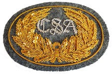 American Civil War ACW Gray Confederate Officers Small Kepi Insignia Badge 7x5cm
