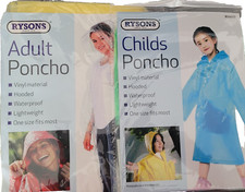 Waterproof ponchos - adults &