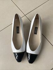 Bally Ladies Shoes, Black And White Leather, Size 8UK, US11 VGC