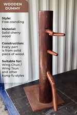 Solid Wing Chun / Kung-fu / Martial Arts Wooden Dummy - Hand-crafted in the UK