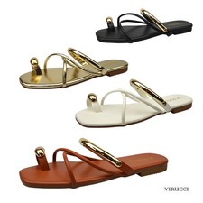 Womens Flat Strappy Sandals