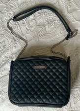 WOMENS PRIMARK BLACK QUILTED LOOK CROSS BODY BAG - NEW WITHOUT TAG	