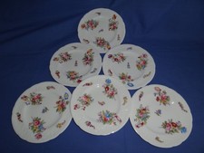Antique COALPORT porcelain side plates : Bouquet & Sprig