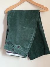 Polo Ralph Lauren Dark Green Corduroy Trousers. Size 34/26 VGC