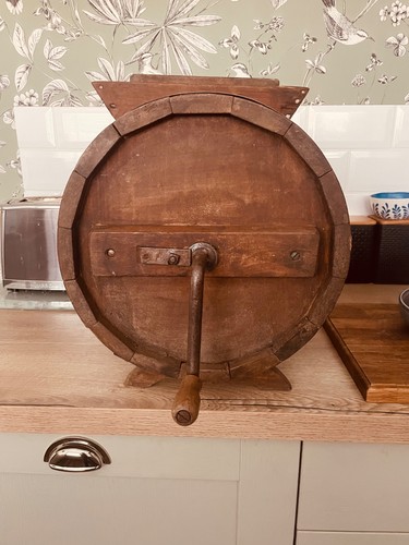 Antique wooden butter churn - butter,