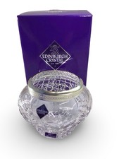 Edinburgh Crystal Classic Lead Crystal Rose Bowl (Perfect Condition) Boxed H11cm