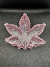 Pink Leaf Resin Ashtray With