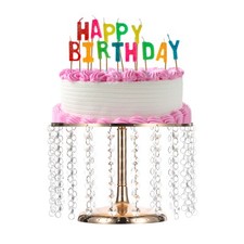 Metal Cake Stand with Crystal