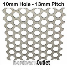 PERFORATED SHEET Metal  3mm / 10mm Ø Holes Aluminium Stainless Mild & GALV Steel