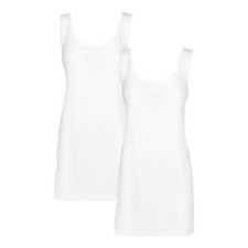 2 Pack Ladies Longline Cotton