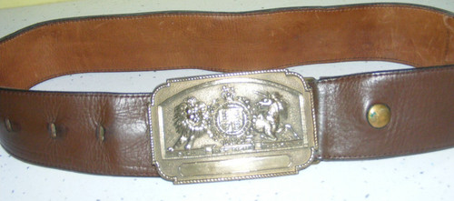 Vintage military belt - , brown
