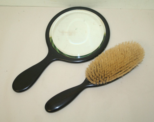 Vintage ebonised brush - vintage,