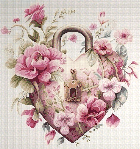 Heart shaped padlock with - padlock,