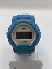 Blue English Talking Wrist Watch Electronic Sports Watch with Alarm,Ruber Strap
