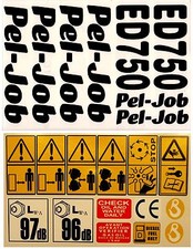Decal Sticker set for PELJOB ED750 Dumper... Pel JobMini Digger Pelle Bagger