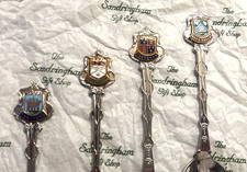 4 x Exquisite Silver Plated Souvenir Tea Spoons with Norfolk Theme - Excellent