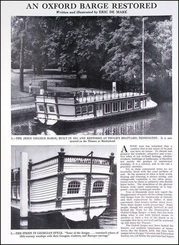 The jesus college barge - college,