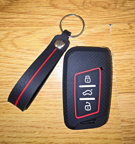 Black silicone car key fob - silicone,